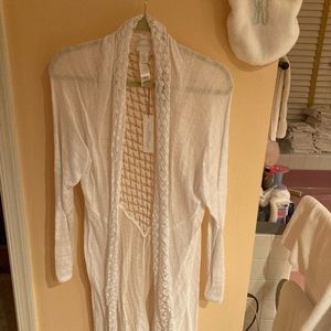 Chico’s long white cardigan, Chico’s size 3.